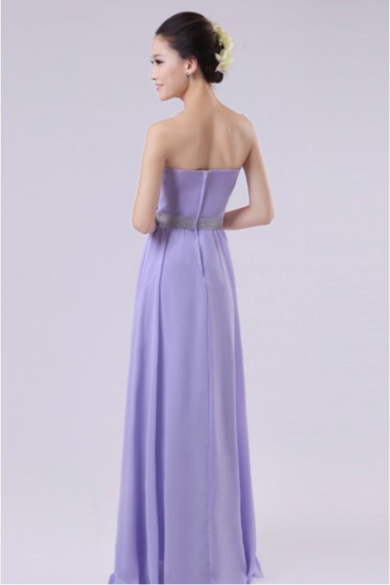 A-Line Strapless Long Purple Chiffon Bridesmaid Dresses/Evening Dresses BD010602 A-Line Strapless Long Purple Chiffon Bridesmaid Dresses/Evening Dresses BD010602