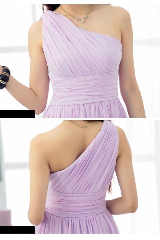 A-Line One-Shoulder Long Chiffon Bridesmaid Dresses/Evening Dresses BD010606 A-Line One-Shoulder Long Chiffon Bridesmaid Dresses/Evening Dresses BD010606