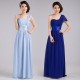A-Line One-Shoulder Long Chiffon Bridesmaid Dresses/Evening Dresses BD010607 A-Line One-Shoulder Long Chiffon Bridesmaid Dresses/Evening Dresses BD010607
