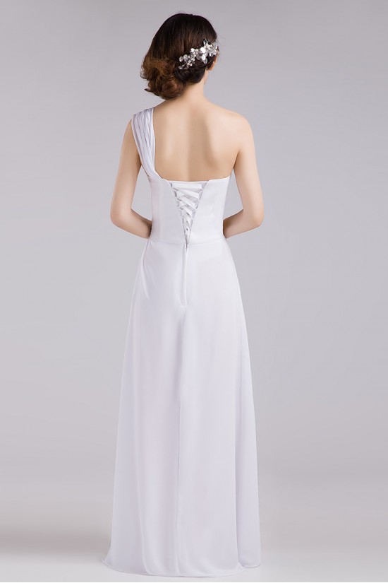 A-Line One-Shoulder Long Chiffon Bridesmaid Dresses/Evening Dresses BD010607 A-Line One-Shoulder Long Chiffon Bridesmaid Dresses/Evening Dresses BD010607
