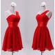 A-Line One-Shoulder Short Chiffon Bridesmaid Dresses/Evening Dresses BD010608 A-Line One-Shoulder Short Chiffon Bridesmaid Dresses/Evening Dresses BD010608