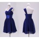 A-Line One-Shoulder Short Chiffon Bridesmaid Dresses/Evening Dresses BD010608 A-Line One-Shoulder Short Chiffon Bridesmaid Dresses/Evening Dresses BD010608
