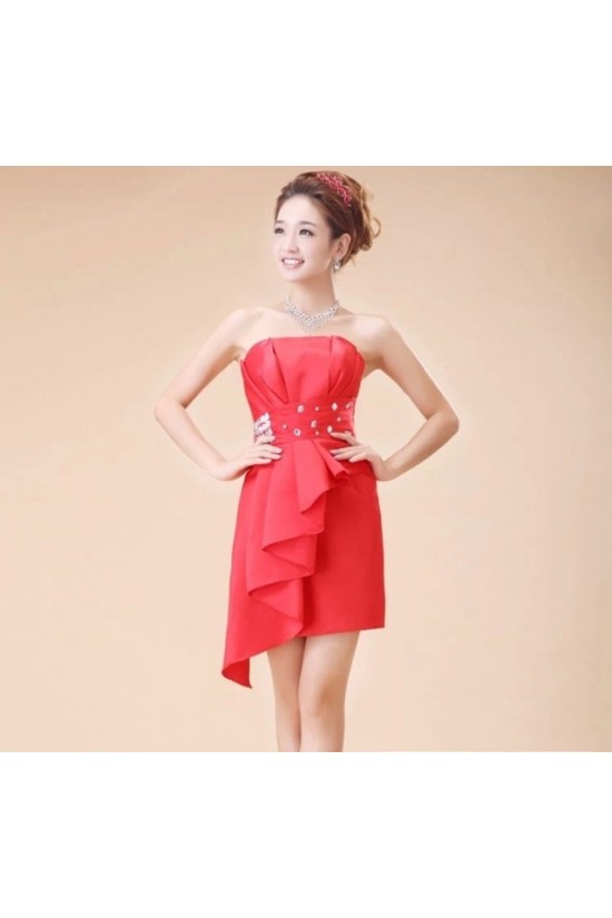 A-Line Strapless Short Beaded Bridesmaid Dresses/Evening Dresses BD010610 A-Line Strapless Short Beaded Bridesmaid Dresses/Evening Dresses BD010610
