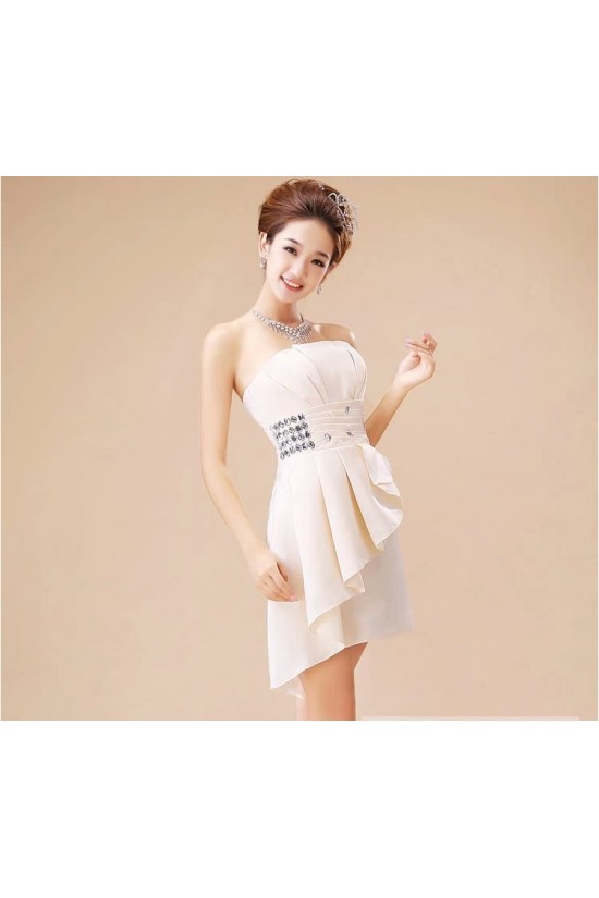 A-Line Strapless Short Beaded Bridesmaid Dresses/Evening Dresses BD010610 A-Line Strapless Short Beaded Bridesmaid Dresses/Evening Dresses BD010610