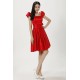 A-Line Short Red Satin Bridesmaid Dresses/Evening Dresses BD010611 A-Line Short Red Satin Bridesmaid Dresses/Evening Dresses BD010611