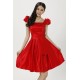 A-Line Short Red Satin Bridesmaid Dresses/Evening Dresses BD010611 A-Line Short Red Satin Bridesmaid Dresses/Evening Dresses BD010611