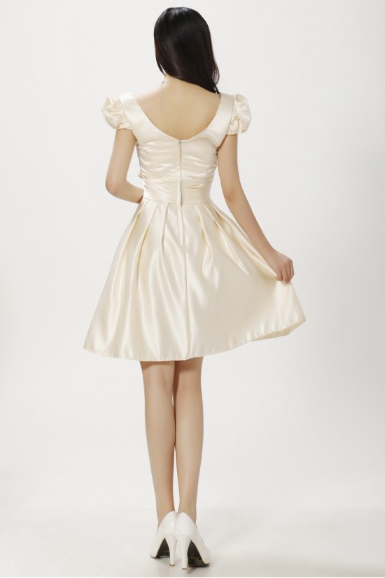 A-Line Short Satin Bridesmaid Dresses/Evening Dresses BD010612 A-Line Short Satin Bridesmaid Dresses/Evening Dresses BD010612