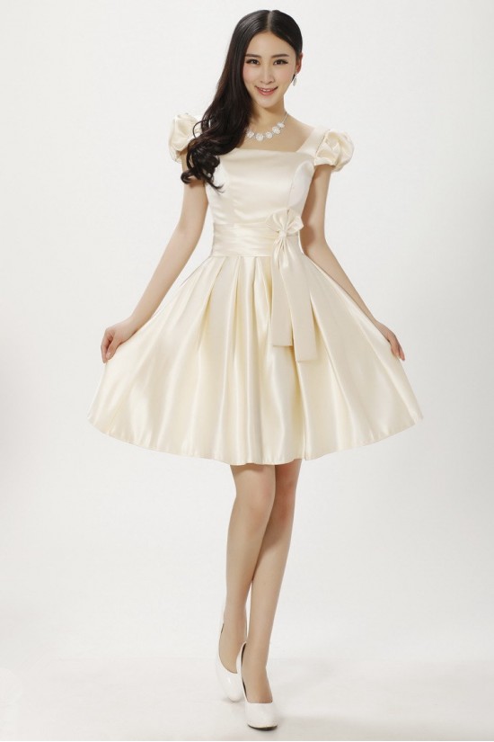 A-Line Short Satin Bridesmaid Dresses/Evening Dresses BD010612 A-Line Short Satin Bridesmaid Dresses/Evening Dresses BD010612