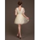A-Line Short Sleeve V-Neck Tulle Bridesmaid Dresses/Evening Dresses BD010616 A-Line Short Sleeve V-Neck Tulle Bridesmaid Dresses/Evening Dresses BD010616