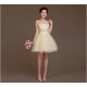A-Line Beaded Tulle Short Bridesmaid Dresses/Evening Dresses BD010618 A-Line Beaded Tulle Short Bridesmaid Dresses/Evening Dresses BD010618