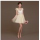 A-Line Beaded Tulle Short V-Neck Bridesmaid Dresses/Evening Dresses BD010619 A-Line Beaded Tulle Short V-Neck Bridesmaid Dresses/Evening Dresses BD010619