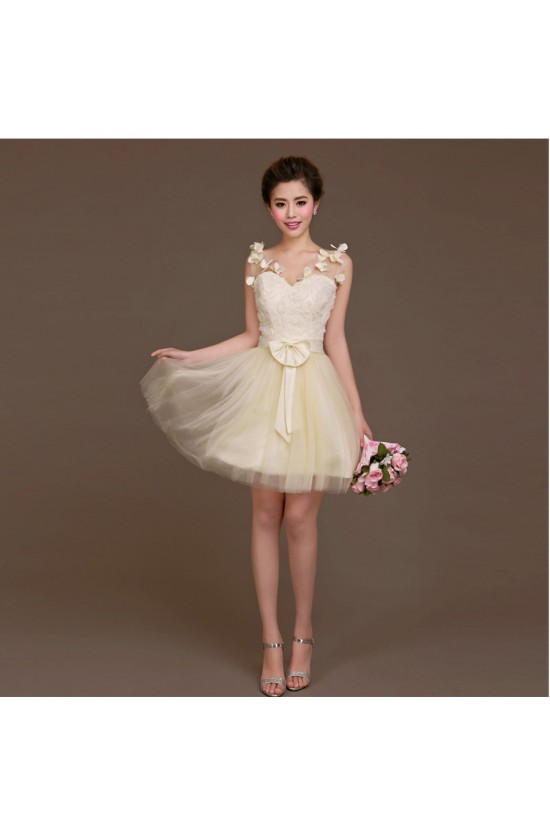 A-Line Short Tulle Bridesmaid Dresses/Evening Dresses BD010620 A-Line Short Tulle Bridesmaid Dresses/Evening Dresses BD010620