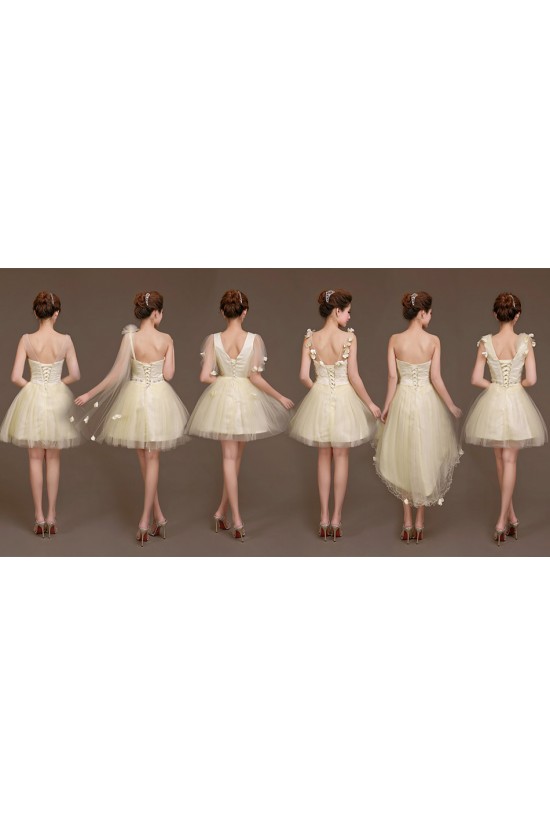 A-Line Short Tulle Bridesmaid Dresses/Evening Dresses BD010621 A-Line Short Tulle Bridesmaid Dresses/Evening Dresses BD010621