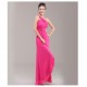 A-Line One-Shoulder Beaded Pink Chiffon Bridesmaid Dresses/Evening Dresses BD010623 A-Line One-Shoulder Beaded Pink Chiffon Bridesmaid Dresses/Evening Dresses BD010623