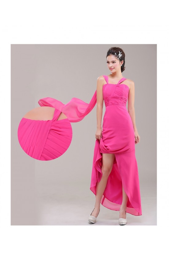 A-Line Pink Long Chiffon Bridesmaid Dresses/Evening Dresses BD010625 A-Line Pink Long Chiffon Bridesmaid Dresses/Evening Dresses BD010625