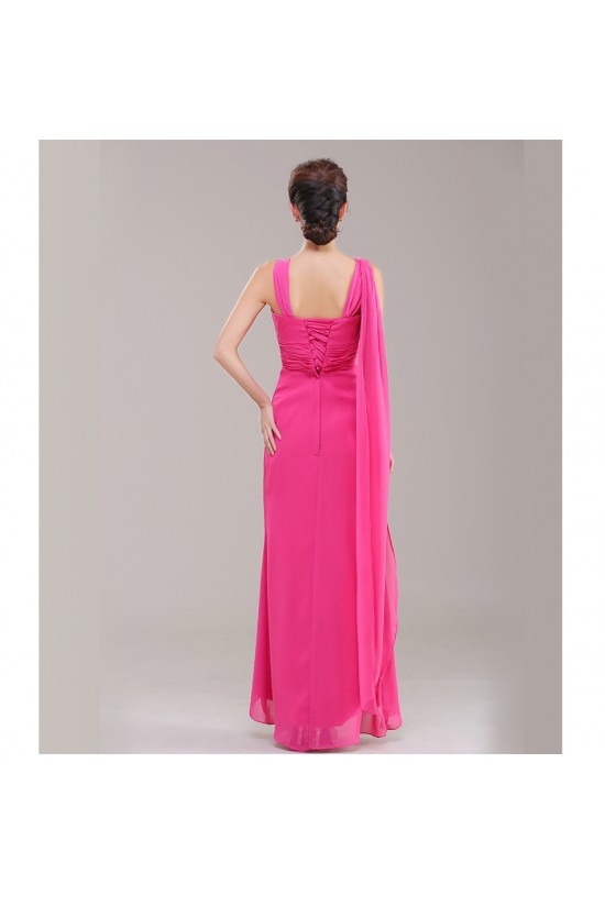 A-Line Pink Long Chiffon Bridesmaid Dresses/Evening Dresses BD010625 A-Line Pink Long Chiffon Bridesmaid Dresses/Evening Dresses BD010625