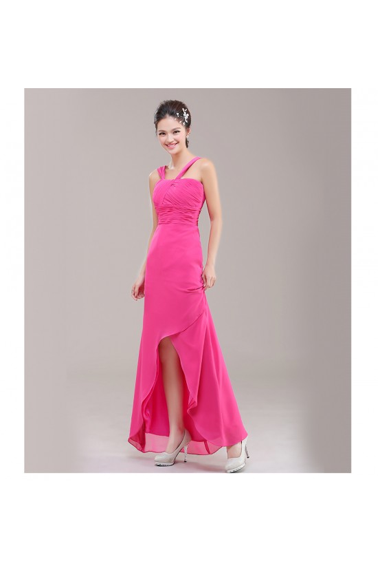 A-Line Pink Long Chiffon Bridesmaid Dresses/Evening Dresses BD010625 A-Line Pink Long Chiffon Bridesmaid Dresses/Evening Dresses BD010625