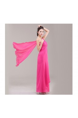 Sheath/Column One-Shoulder Beaded Chiffon Long Bridesmaid Dresses/Evening Dresses BD010626