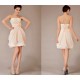 A-Line Strapless Short Chiffon Bridesmaid Dresses/Evening Dresses BD010629