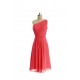 A-Line One-Shoulder Short Chiffon Bridesmaid Dresses/Evening Dresses BD010647 A-Line One-Shoulder Short Chiffon Bridesmaid Dresses/Evening Dresses BD010647