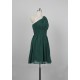 A-Line One-Shoulder Short Chiffon Bridesmaid Dresses/Evening Dresses BD010648 A-Line One-Shoulder Short Chiffon Bridesmaid Dresses/Evening Dresses BD010648