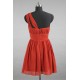 A-Line One-Shoulder Short Chiffon Bridesmaid Dresses/Evening Dresses BD010648 A-Line One-Shoulder Short Chiffon Bridesmaid Dresses/Evening Dresses BD010648