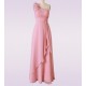 A-Line One-Shoulder Long Pink Chiffon Bridesmaid Dresses/Wedding Party Dresses BD010666 A-Line One-Shoulder Long Pink Chiffon Bridesmaid Dresses/Wedding Party Dresses BD010666