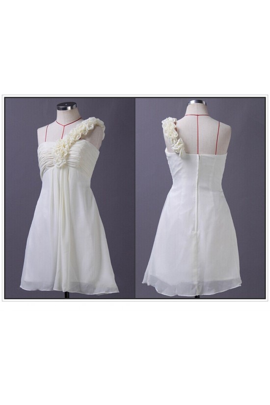 Empire One-Shoulder Short Chiffon Bridesmaid Dresses/Wedding Party Dresses BD010667 Empire One-Shoulder Short Chiffon Bridesmaid Dresses/Wedding Party Dresses BD010667