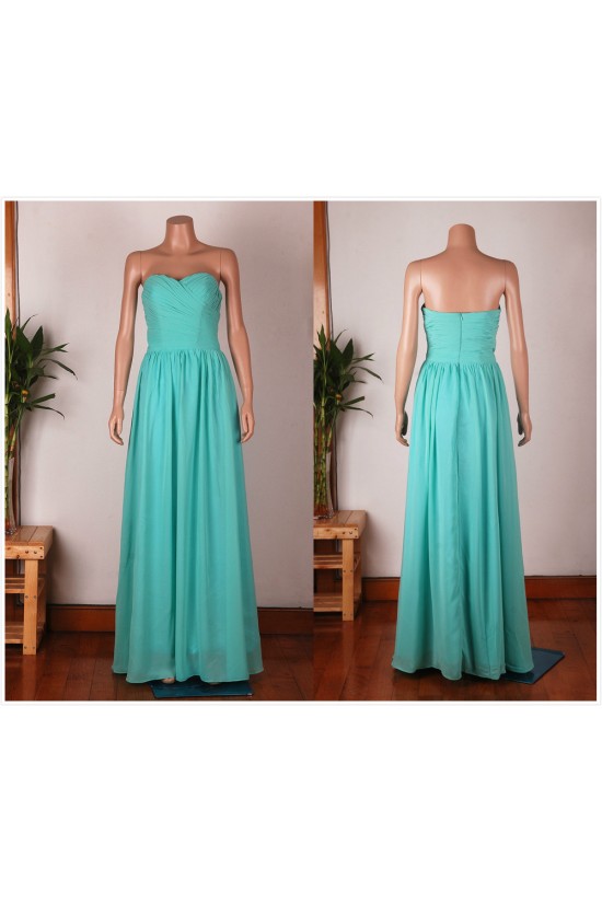 A-Line Sweetheart Long Blue Chiffon Bridesmaid Dresses/Wedding Party Dresses BD010674 A-Line Sweetheart Long Blue Chiffon Bridesmaid Dresses/Wedding Party Dresses BD010674