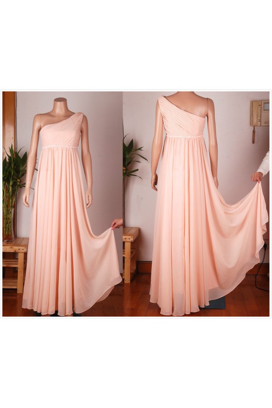 Empire One-Shoulder Long Chiffon Bridesmaid Dresses/Wedding Party Dresses/Maternity Dresses BD010675 Empire One-Shoulder Long Chiffon Bridesmaid Dresses/Wedding Party Dresses/Maternity Dresses BD010675