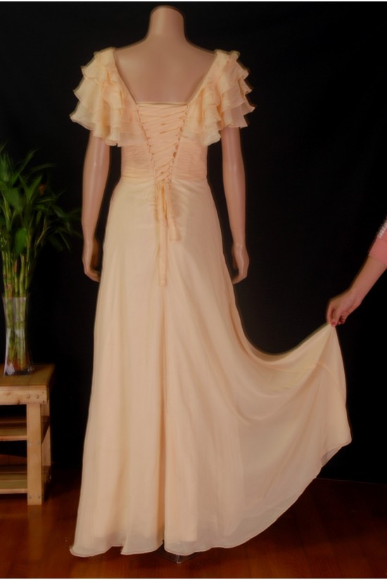 A-Line V-Neck Long Yellow Chiffon Bridesmaid Dresses/Wedding Party Dresses BD010690 A-Line V-Neck Long Yellow Chiffon Bridesmaid Dresses/Wedding Party Dresses BD010690