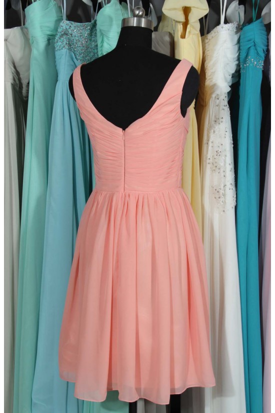 A-Line V-Neck Short Chiffon Bridesmaid Dresses/Wedding Party Dresses BD010700 A-Line V-Neck Short Chiffon Bridesmaid Dresses/Wedding Party Dresses BD010700