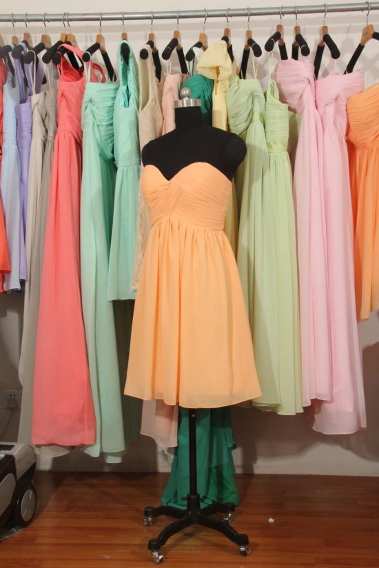 A-Line Sweetheart Short Yellow Chiffon Bridesmaid Dresses/Wedding Party Dresses BD010705 A-Line Sweetheart Short Yellow Chiffon Bridesmaid Dresses/Wedding Party Dresses BD010705