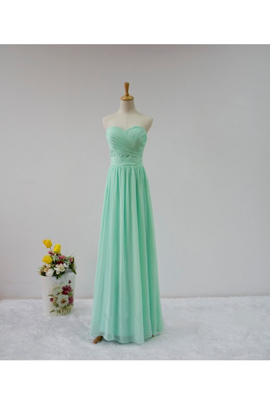 A-Line Sweetheart Long Green Chiffon Bridesmaid Dresses/Wedding Party Dresses BD010708 A-Line Sweetheart Long Green Chiffon Bridesmaid Dresses/Wedding Party Dresses BD010708