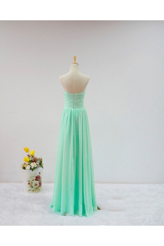 A-Line Sweetheart Long Green Chiffon Bridesmaid Dresses/Wedding Party Dresses BD010708 A-Line Sweetheart Long Green Chiffon Bridesmaid Dresses/Wedding Party Dresses BD010708