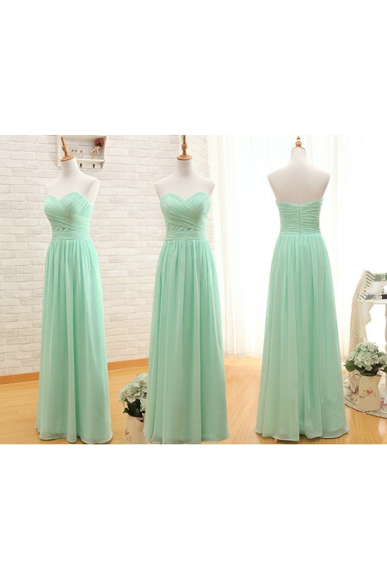 A-Line Sweetheart Long Green Chiffon Bridesmaid Dresses/Wedding Party Dresses BD010708 A-Line Sweetheart Long Green Chiffon Bridesmaid Dresses/Wedding Party Dresses BD010708