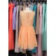 A-Line Short Lace and Chiffon Bridesmaid Dresses/Wedding Party Dresses BD010713 A-Line Short Lace and Chiffon Bridesmaid Dresses/Wedding Party Dresses BD010713