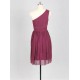 A-Line One-Shoulder Short Chiffon Bridesmaid Dresses/Wedding Party Dresses BD010738 A-Line One-Shoulder Short Chiffon Bridesmaid Dresses/Wedding Party Dresses BD010738