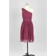A-Line One-Shoulder Short Chiffon Bridesmaid Dresses/Wedding Party Dresses BD010738 A-Line One-Shoulder Short Chiffon Bridesmaid Dresses/Wedding Party Dresses BD010738
