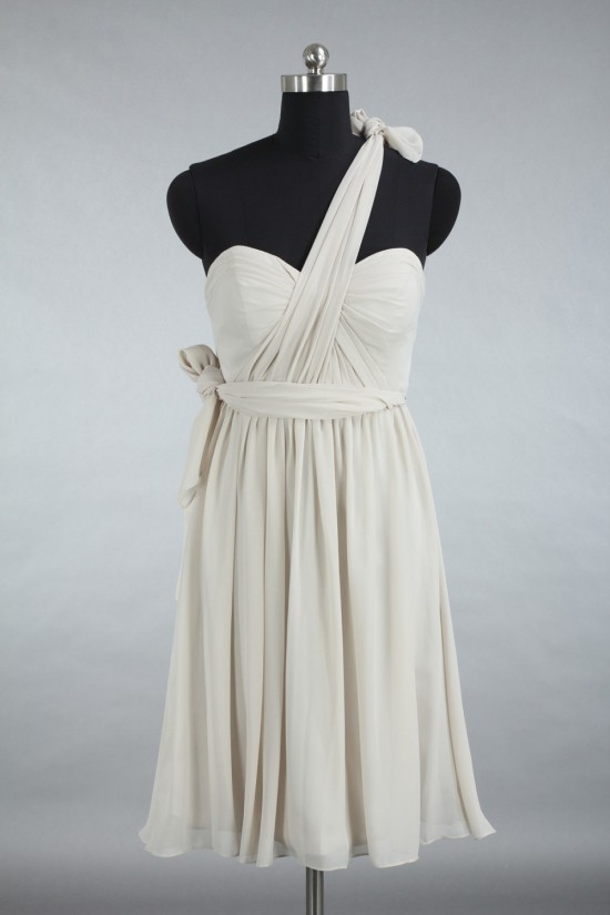A-Line One-Shoulder Short Chiffon Bridesmaid Dresses/Wedding Party Dresses BD010740 A-Line One-Shoulder Short Chiffon Bridesmaid Dresses/Wedding Party Dresses BD010740