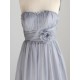 A-Line Strapless Long Grey Chiffon Bridesmaid Dresses/Wedding Party Dresses BD010742