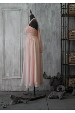 A-Line Halter Short Chiffon Bridesmaid Dresses/Wedding Party Dresses BD010744