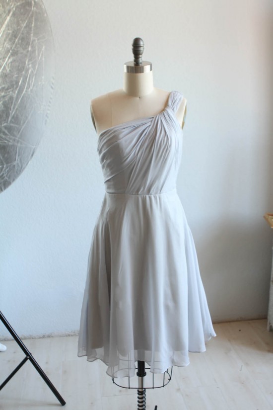 A-Line One-Shoulder Short Chiffon Bridesmaid Dresses/Wedding Party Dresses BD010745 A-Line One-Shoulder Short Chiffon Bridesmaid Dresses/Wedding Party Dresses BD010745