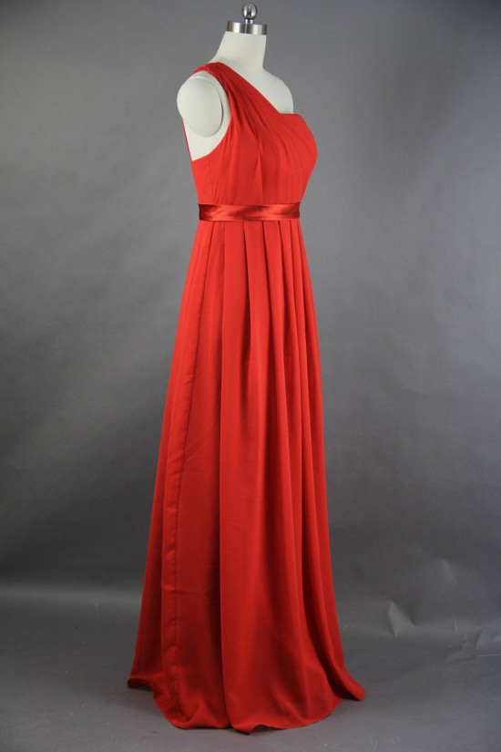 A-Line One-Shoulder Long Chiffon Bridesmaid Dresses/Wedding Party Dresses BD010751 A-Line One-Shoulder Long Chiffon Bridesmaid Dresses/Wedding Party Dresses BD010751