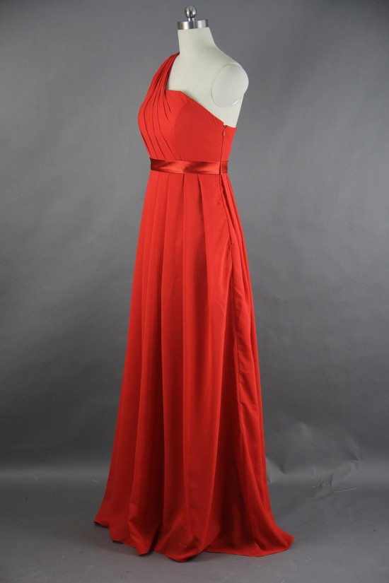 A-Line One-Shoulder Long Chiffon Bridesmaid Dresses/Wedding Party Dresses BD010751 A-Line One-Shoulder Long Chiffon Bridesmaid Dresses/Wedding Party Dresses BD010751