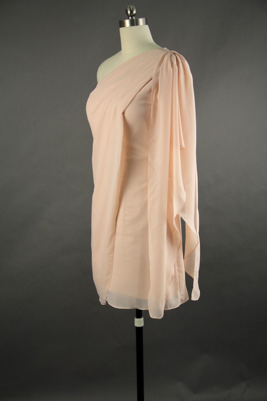 Short/Mini One-Shoulder Chiffon Bridesmaid Dresses/Wedding Party Dresses BD010752 Short/Mini One-Shoulder Chiffon Bridesmaid Dresses/Wedding Party Dresses BD010752