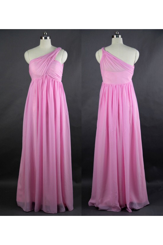 Empire One-Shoulder Long Chiffon Bridesmaid Dresses/Wedding Party Dresses/Maternity Dresses BD010753 Empire One-Shoulder Long Chiffon Bridesmaid Dresses/Wedding Party Dresses/Maternity Dresses BD010753