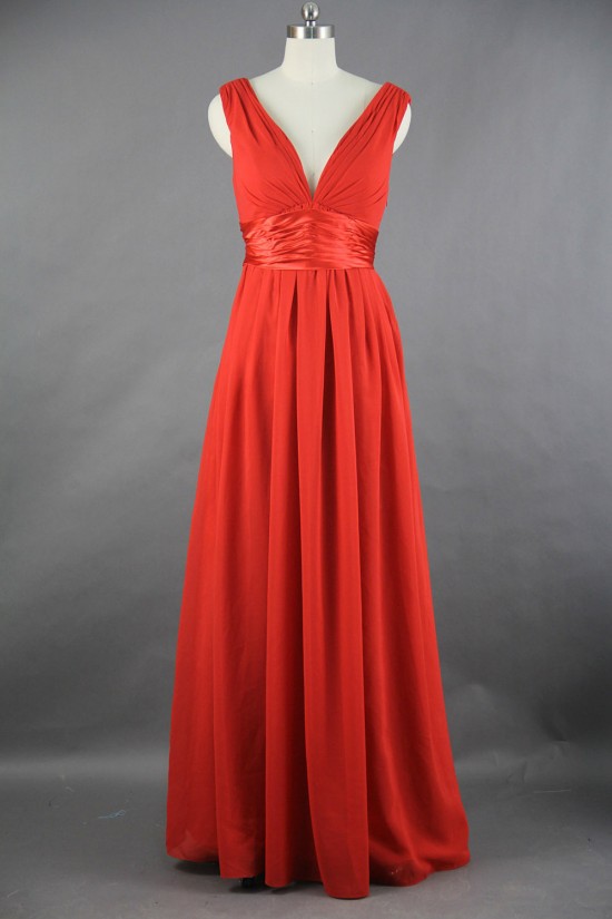 A-Line V-Neck Long Chiffon Bridesmaid Dresses/Wedding Party Dresses BD010754 A-Line V-Neck Long Chiffon Bridesmaid Dresses/Wedding Party Dresses BD010754