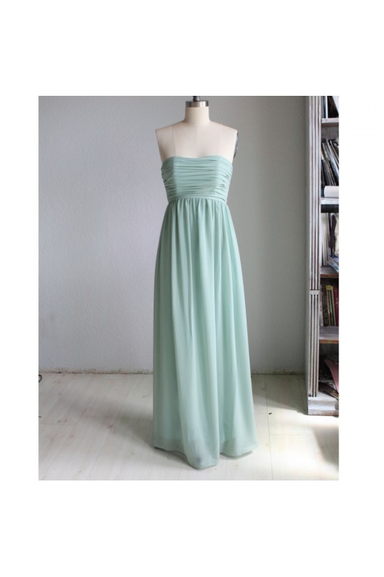 A-Line Strapless Long Chiffon Bridesmaid Dresses/Wedding Party Dresses BD010758 A-Line Strapless Long Chiffon Bridesmaid Dresses/Wedding Party Dresses BD010758