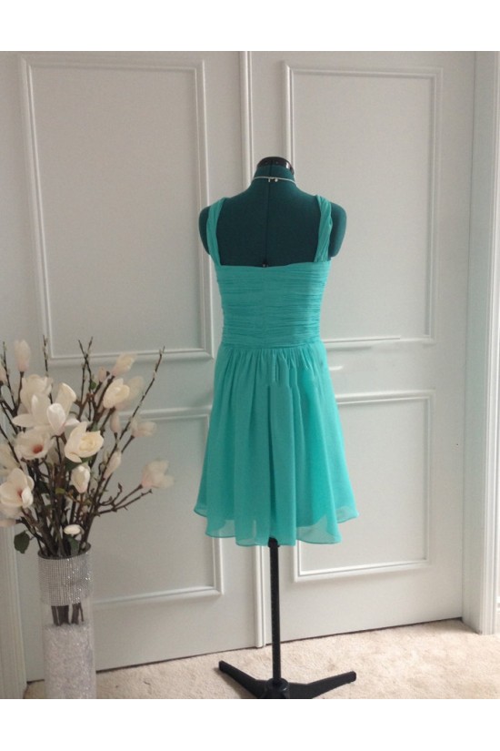 A-Line Straps Short Chiffon Bridesmaid Dresses/Wedding Party Dresses BD010761 A-Line Straps Short Chiffon Bridesmaid Dresses/Wedding Party Dresses BD010761